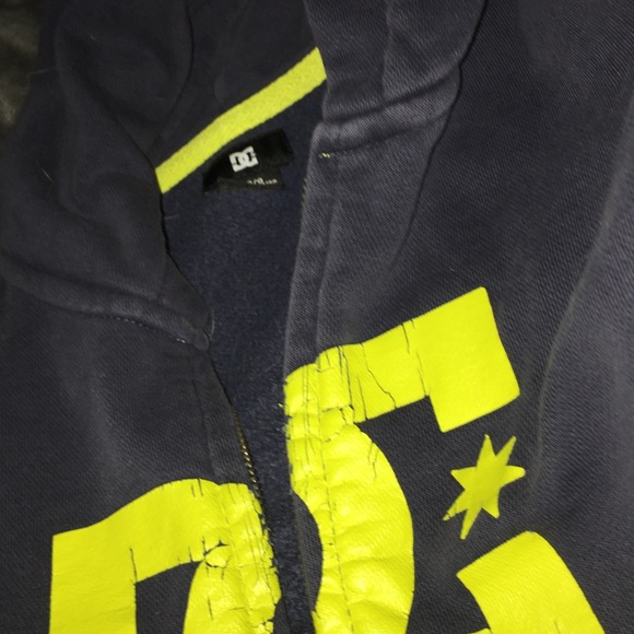 Navy blue vintage DC zip up hoodie. - Picture 2 of 4